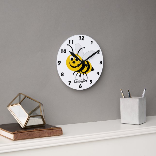 Bee Design Personalised Rund Klocka (Kontor)