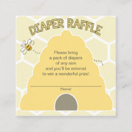 Bee Diaper Raffle Biljett för babyskor Tilläggskort