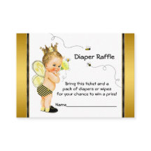 Bee Diaper Raffle Biljett