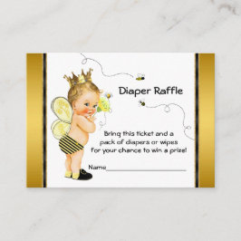 Bee Diaper Raffle Biljett Tilläggskort