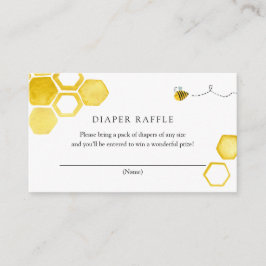 Bee Diaper Raffle Card Tilläggskort
