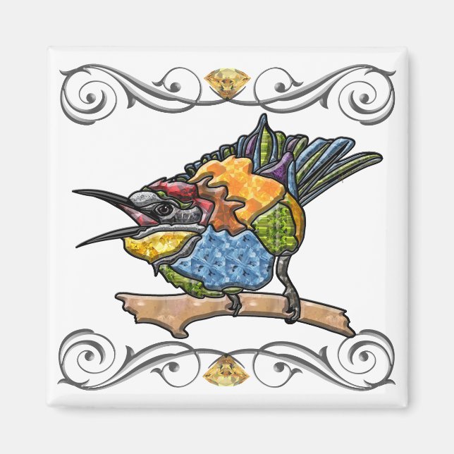 Bee Eater Bird Magnet (Framsidan)