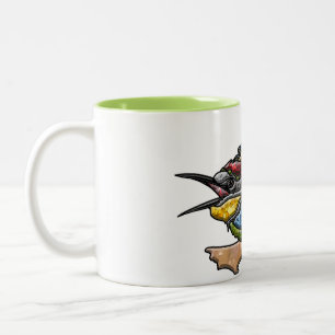 Bee Eater Bird Två-Tonad Mugg