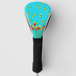 Bee Fält Golf Driver Cover blå himmel