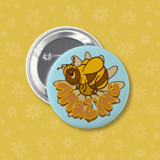 Bee Fantastisk - Cute Tecknad Humla & Daisy Knapp