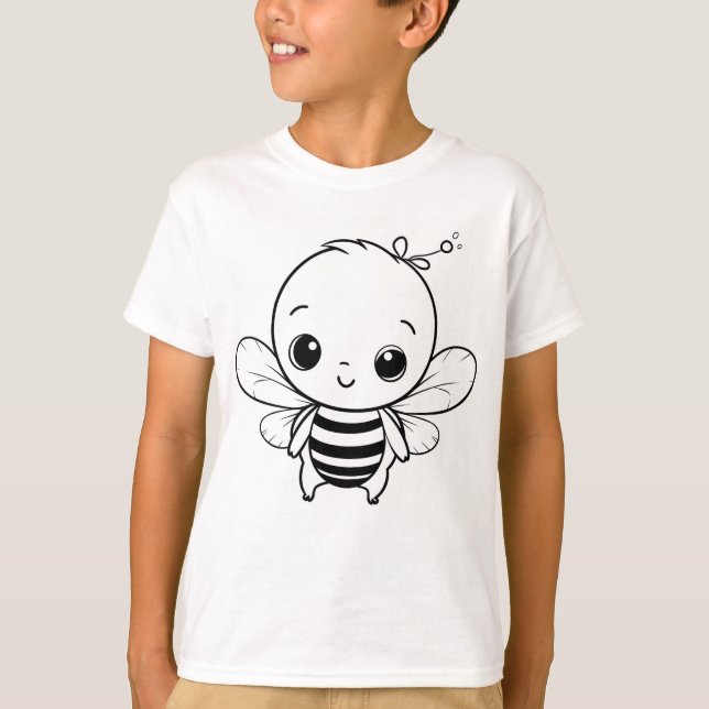 Bee färg själv t shirt (Framsida)