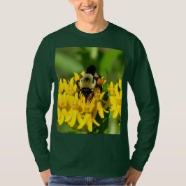 Bee Feasting on Butterfly Weed Wildflowers T Shirt