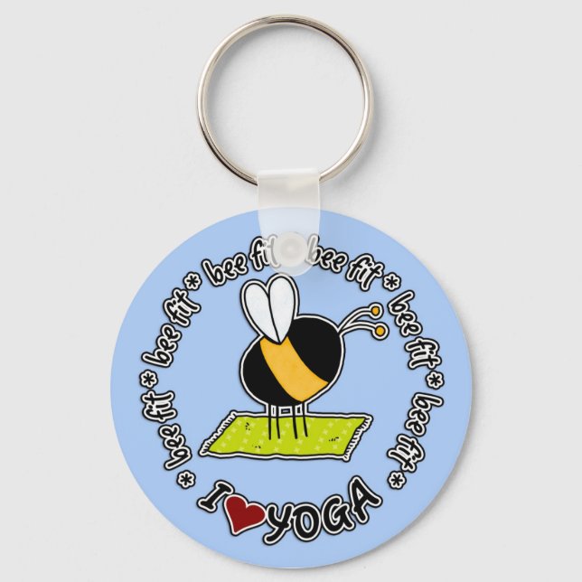 Bee fit - nyckelkedja yoga nyckelring (Framsida)