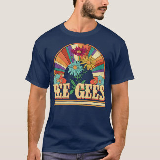 Bee Flowers Namn Gees Personlig Gifts Retro Sty T Shirt