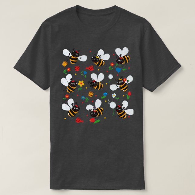 Bee För barn Stickers T Shirt (Design framsida)