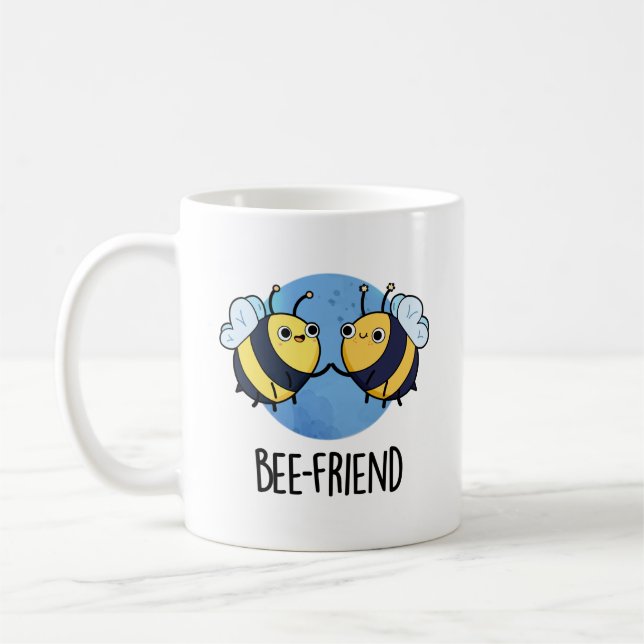 Bee-Friend Funny Insekt Bee Pun Kaffemugg (Vänster)