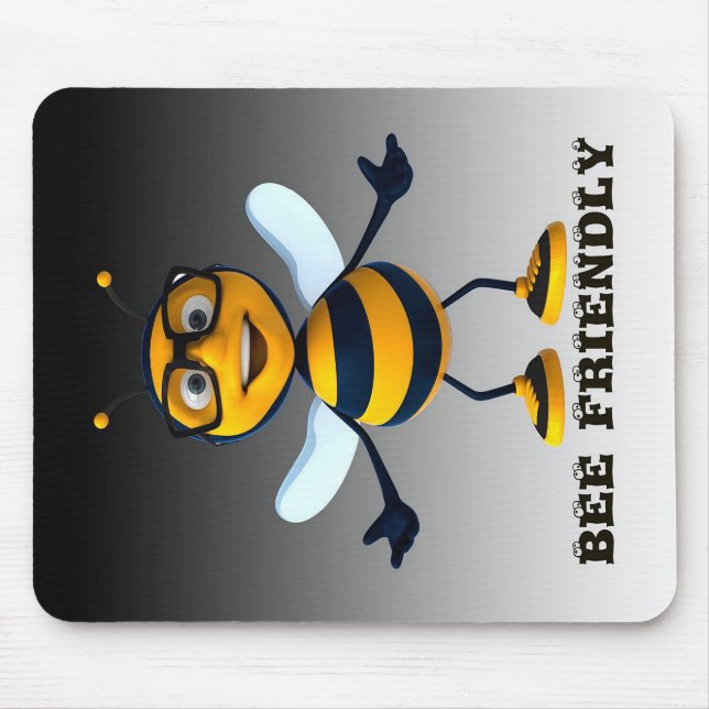 Bee Friendly Bee Gifts ,I Kärlek Bee,Biodlingsgåva Musmatta (Framsidan)