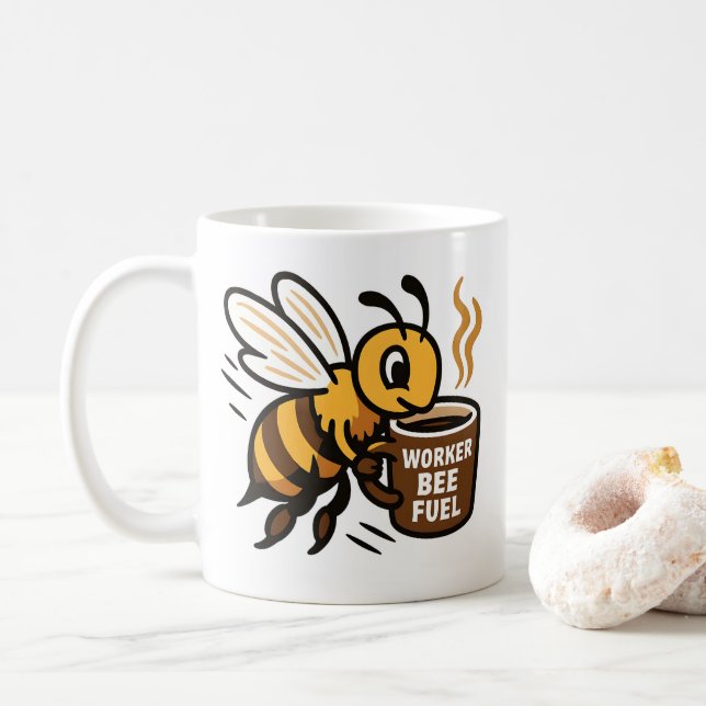 Bee Fuel, arbetare Kaffemugg (Med munk)