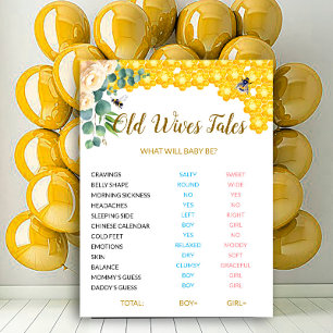 Bee Gamle Wives Tales Sign Poster