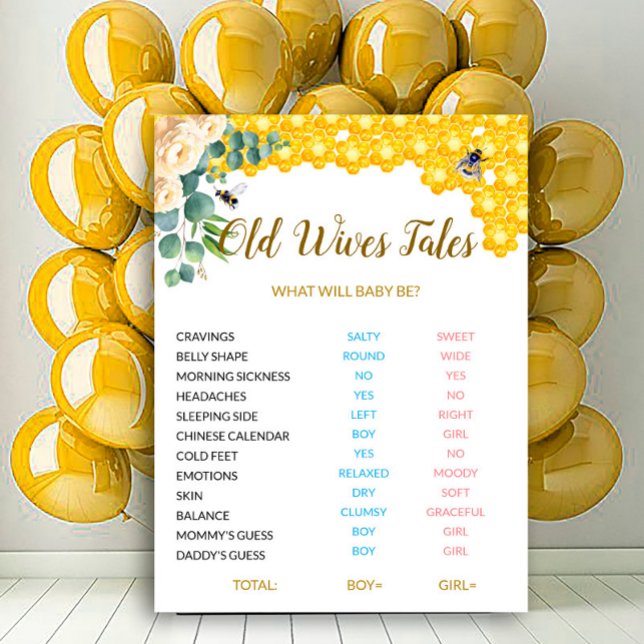 Bee Gamle Wives Tales Sign Poster (Skapare uppladdad)