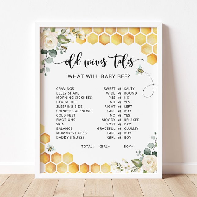 Bee Gamle Wives Tales Sign Poster (Skapare uppladdad)