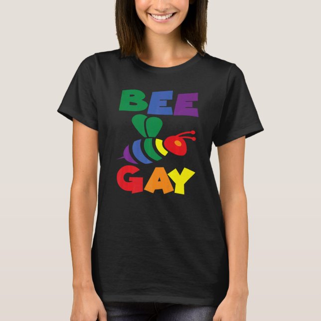 bee gay bee equalisation and human rights t shirt (Framsida)