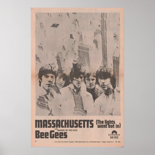 BEE GEES - Affisch 1967 original NME (Framsidan)