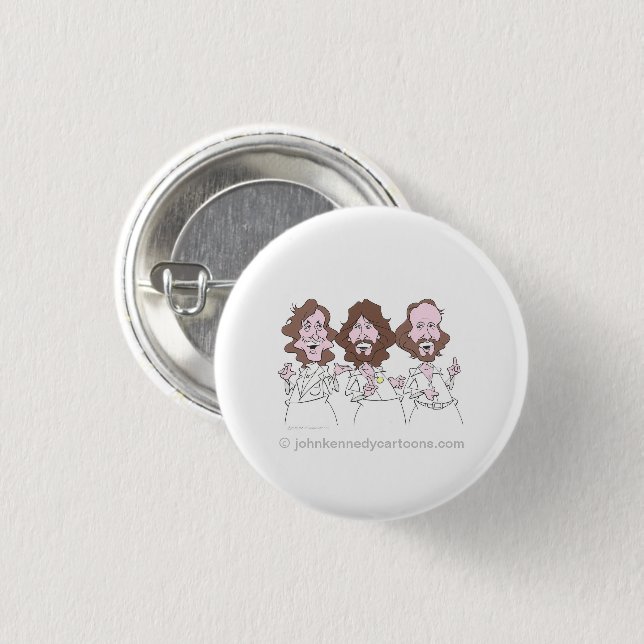 Bee Gees Button Knapp (Framsida & baksida)