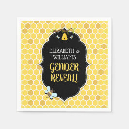 Bee Gender Reveal Baby Shower Pappersservett