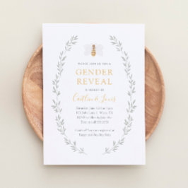 Bee Gender Reveal Party Inbjudningar