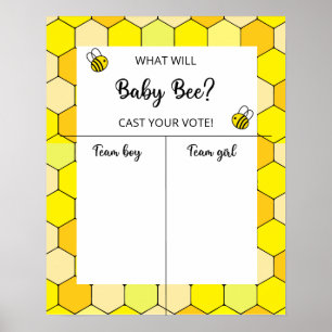 Bee Gender visar Boy- eller Girl-diagram Poster