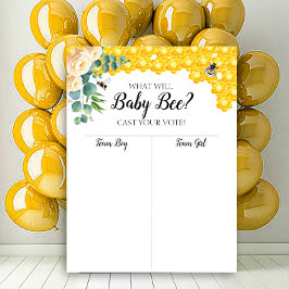 Bee Gender visar Boy- eller Girl-diagram Poster