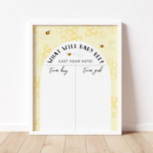 Bee Gender visar Boy- eller Girl-diagram Poster