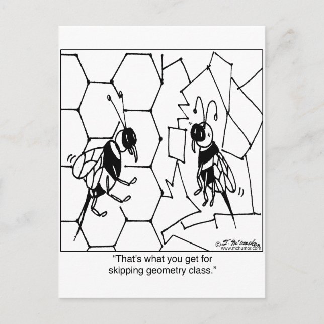 Bee Geometry Vykort (Framsida)