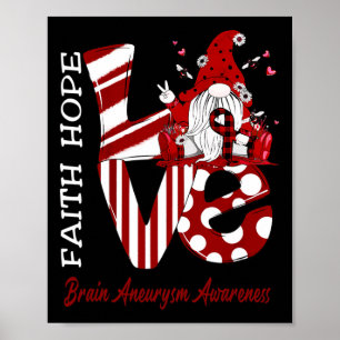 Bee Gnome Kärlek Brain Aneurysm Awareness Poster