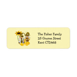 Bee Gnome Solros Returetiketter Returadress Etikett