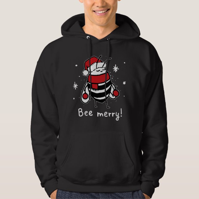 Bee God jul - bin har Julafton Gif Hoodie (Framsida)