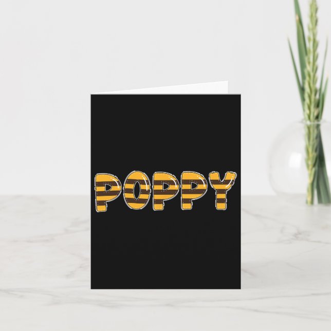 Bee Grandpa Poppy Halloween Costume Kort (Framsida)