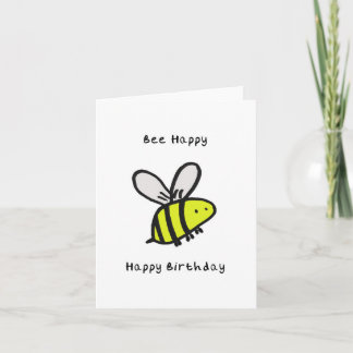 Bee Grattis på födelsedagen Card Kort