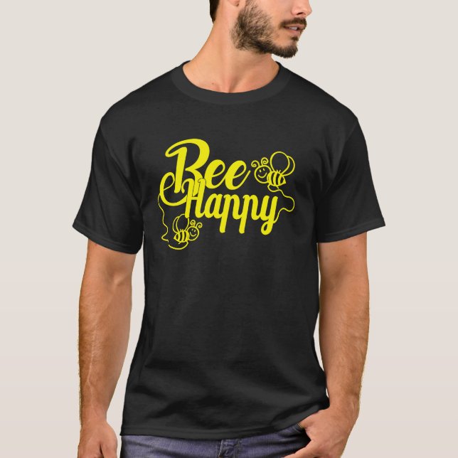 Bee Happy Bee Beekeeping Maya Honey Beekeeping Bee T Shirt (Framsida)