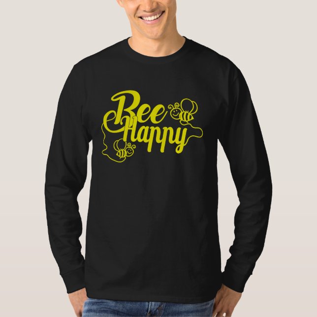 Bee Happy Bee Beekeeping Maya Honey Beekeeping Bee T Shirt (Framsida)