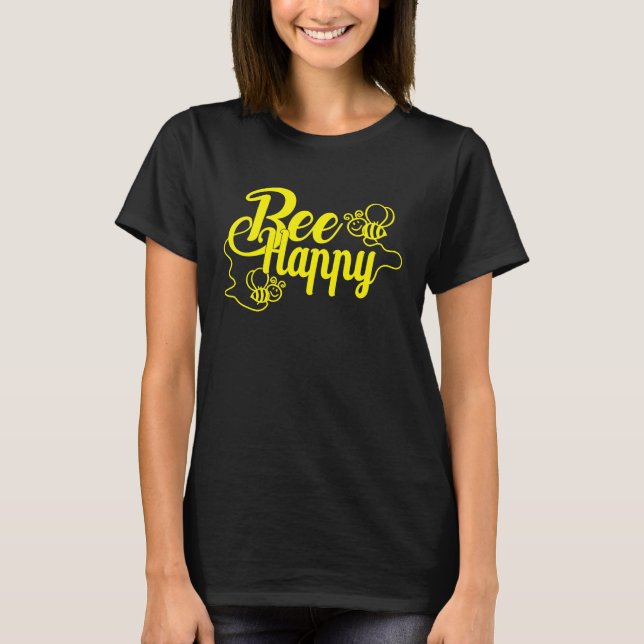 Bee Happy Bee Beekeeping Maya Honey Beekeeping Bee T Shirt (Framsida)