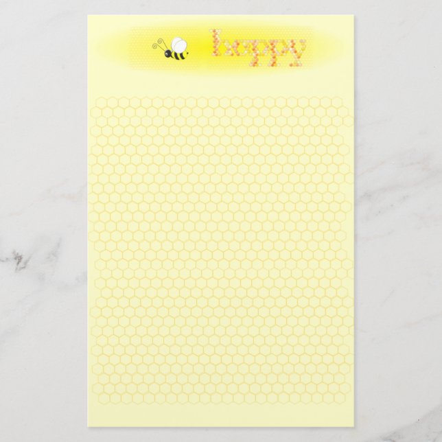 BEE.Happy-brevpapper (porträtt) Brevpapper (Framsida)