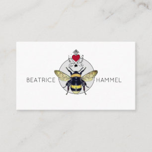 Bee Heart Vingar Social Telefonkort Visitkort