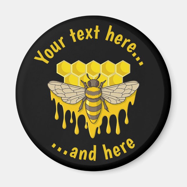 Bee Hive Honung Magnet (Framsidan)