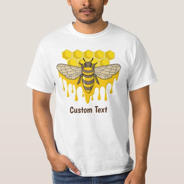 Bee Hive Honung T Shirt (Framsida)