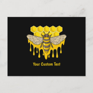 Bee Hive Honung Vykort