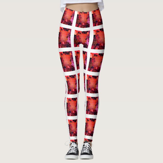 Bee Hive Mönster Leggings (Framsida)