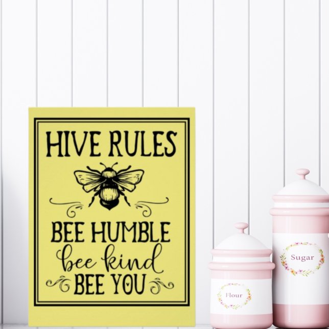 Bee Hive Regler Ord Art Poster (Skapare uppladdad)
