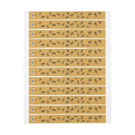 Bee Hive Tamper-säker säkerhetsförsegling Guld Etikettband