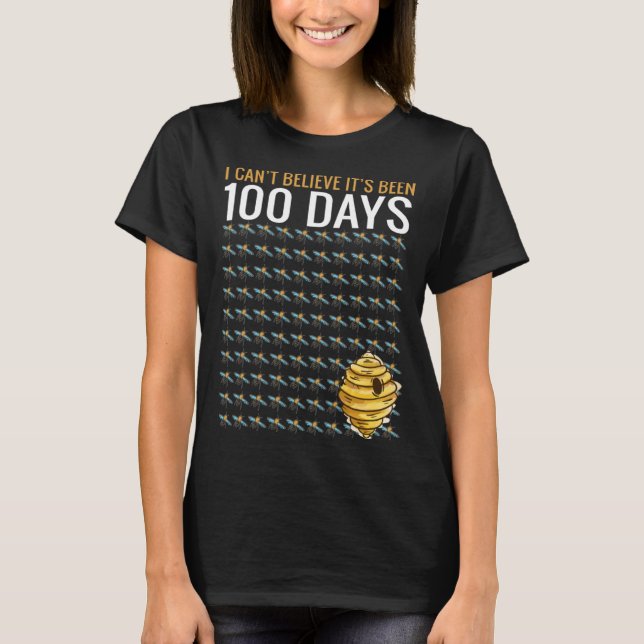 Bee Hive Tree 100 Days Of School Teacher Boys T Shirt (Framsida)