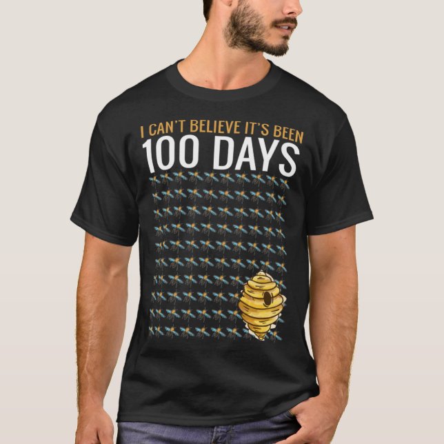 Bee Hive Tree 100 Days Of School Teacher Boys T Shirt (Framsida)