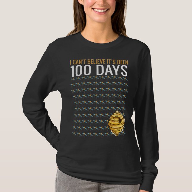 Bee Hive Tree 100 Days Of School Teacher Boys T Shirt (Framsida)