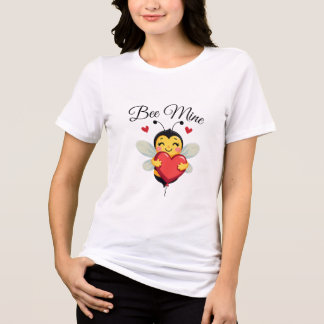 Bee Holding Heart Valentine Day T-Shirt