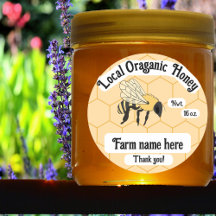 Bee Honeycomb Biodlingseper Honungsfarm Sticker